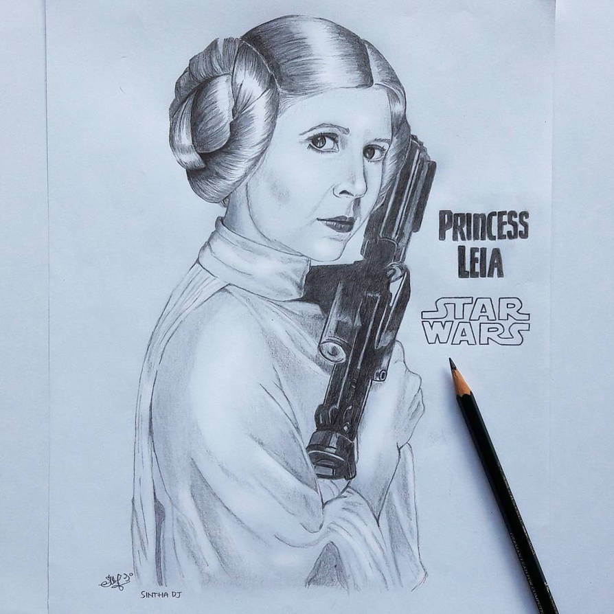 Princess Leia Drawing High-Quality