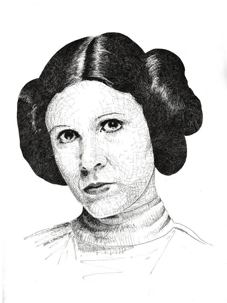 Princess Leia Drawing Pic