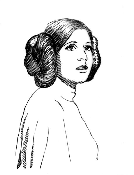 Princess Leia Drawing Pictures