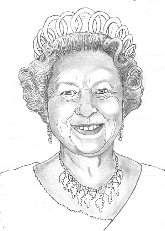 Queen Elizabeth Drawing Pics