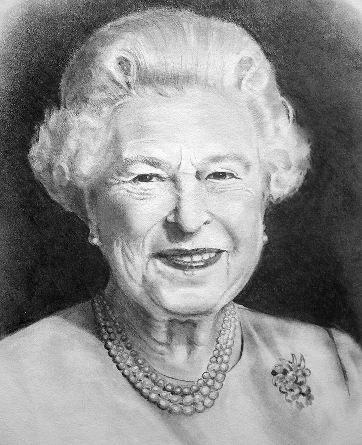 Queen Elizabeth Drawing Sketch