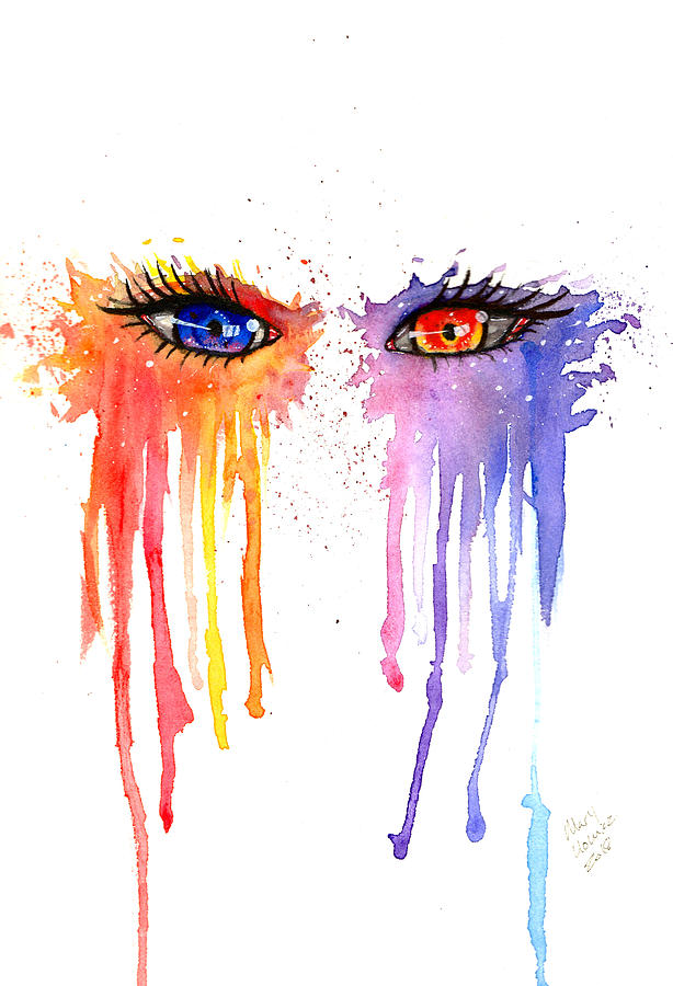 Rainbow Eyes Drawing Beautiful Art