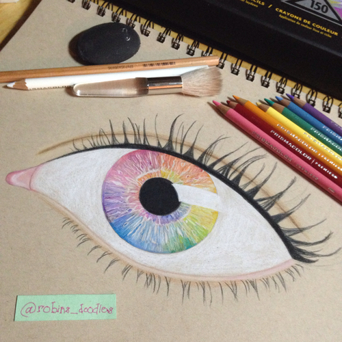 Rainbow Eyes Drawing Best