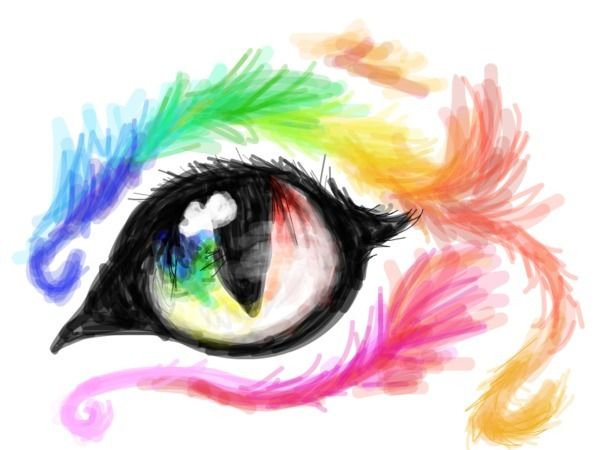 Rainbow Eyes Drawing Photo