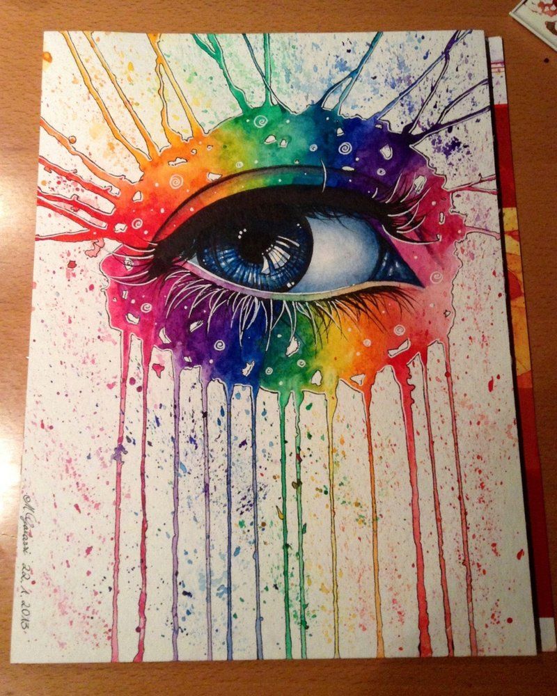 Rainbow Eyes Drawing Pic