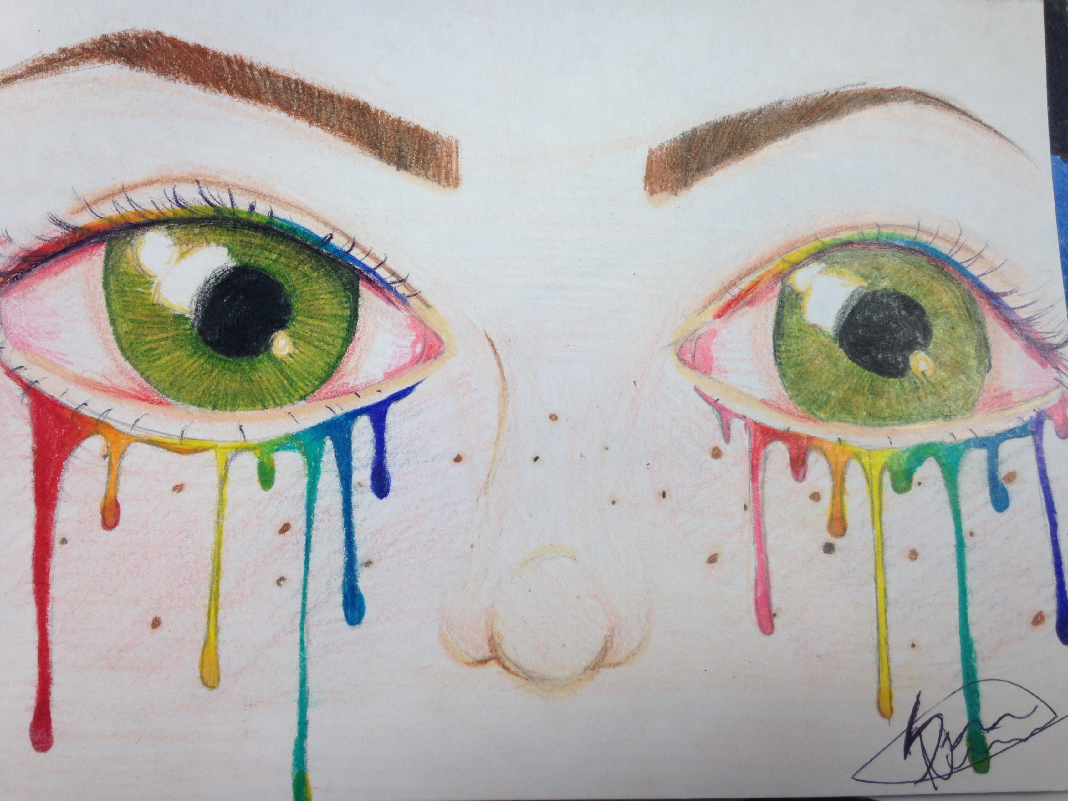 Rainbow Eyes Drawing Pictures