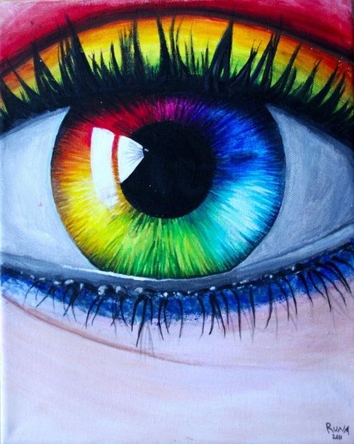 Rainbow Eyes Drawing