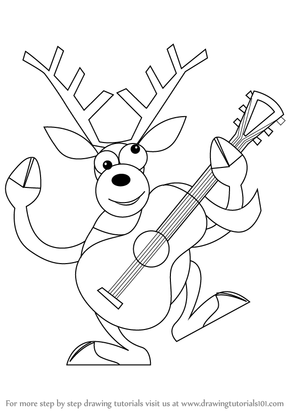 Reindeer Drawing Beautiful Image