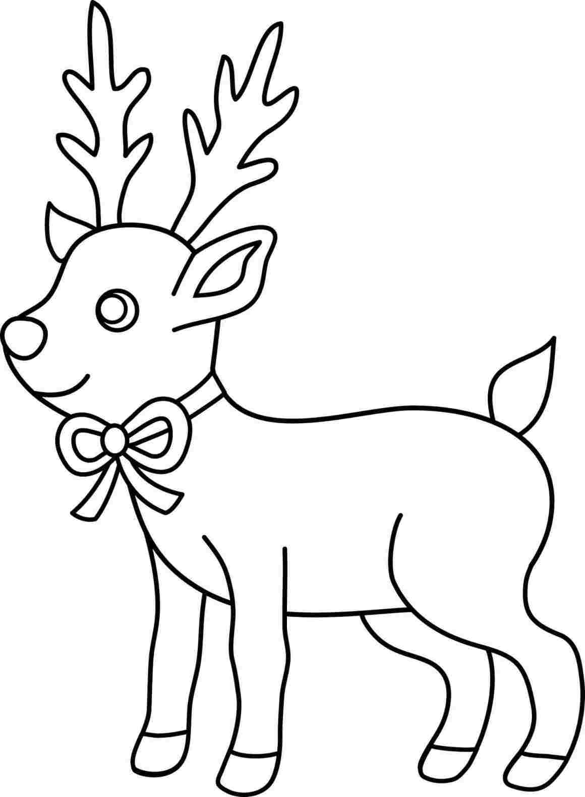 Hand drawn head deer reindeer christmas xmas Vector Image