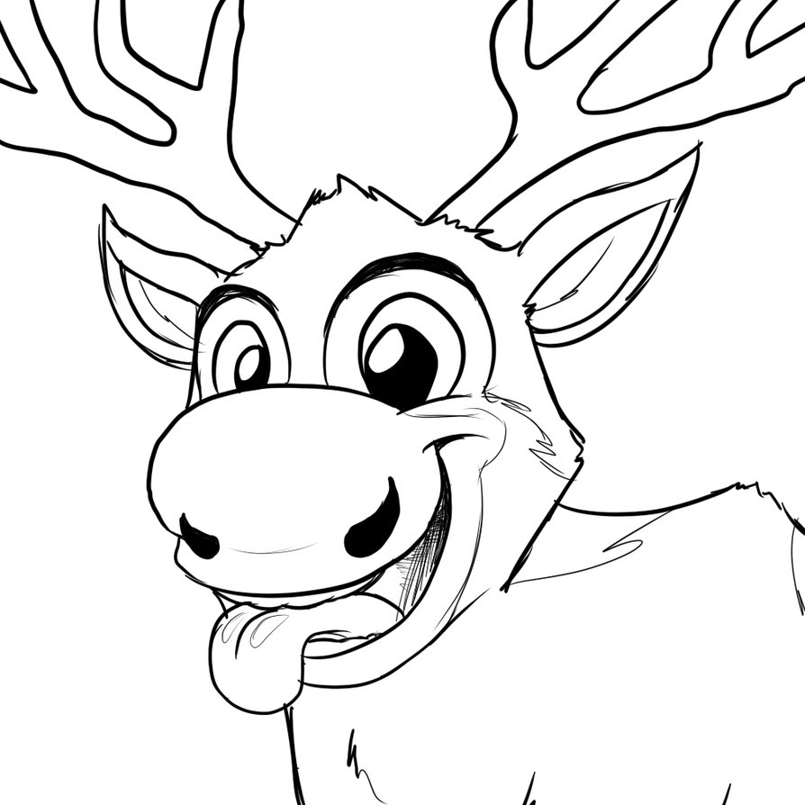 Reindeer Sven Frozen Drawing