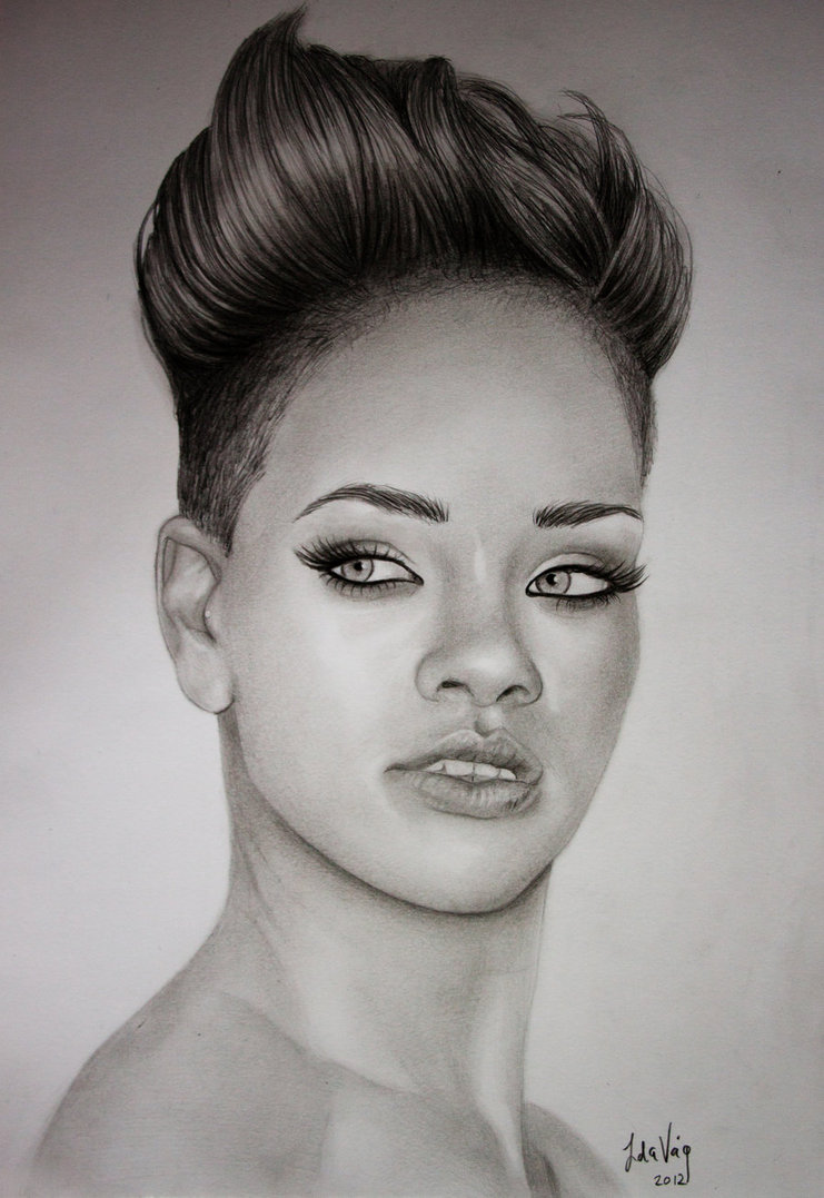 Rihanna Drawing Beautiful Art