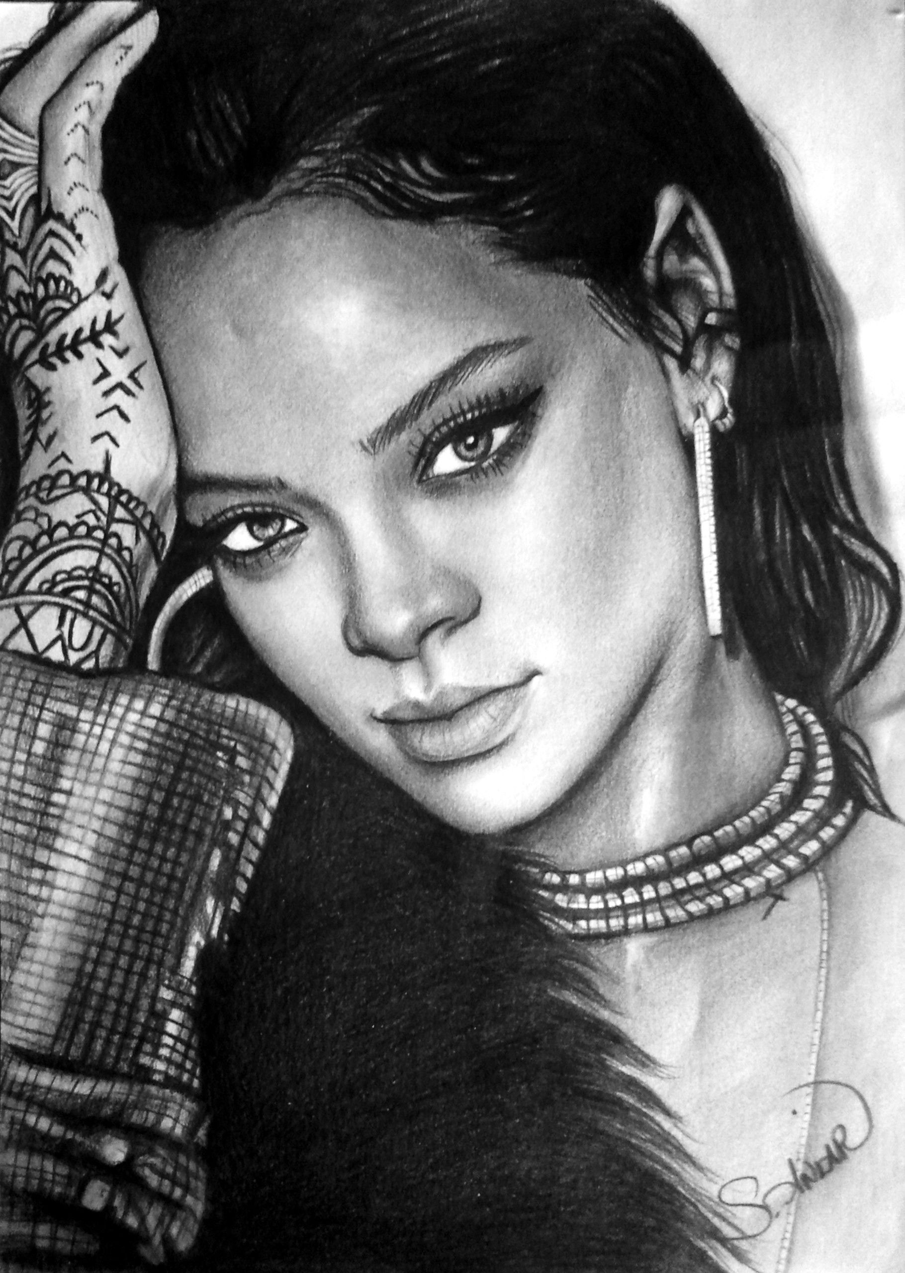 Rihanna Drawing Pic