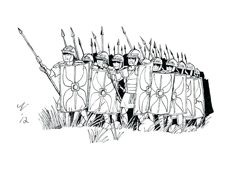 Roman Soldier Art Drawing