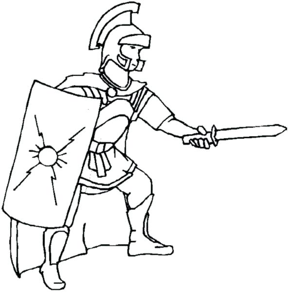 Roman Soldier Drawing Creative Art