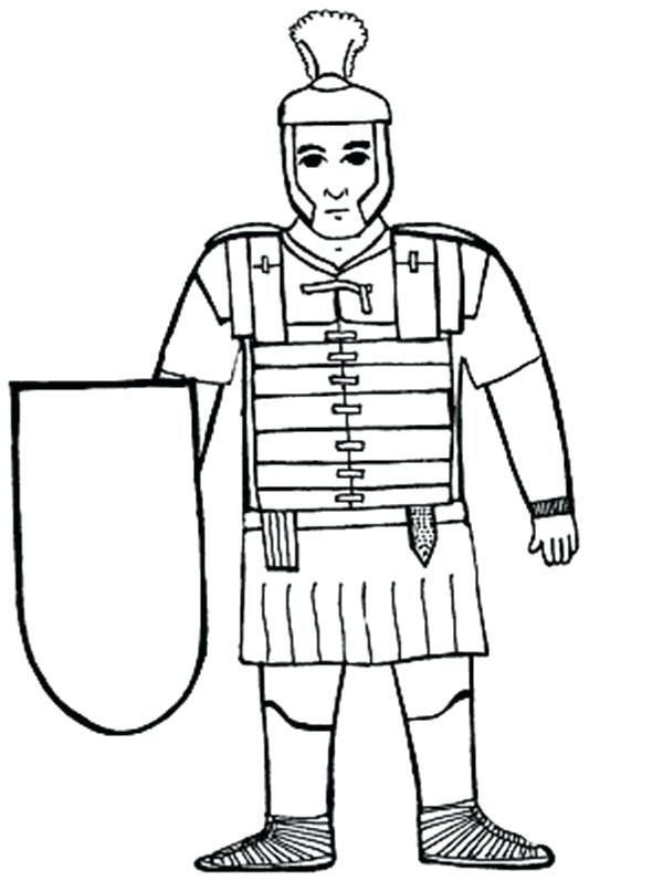 Roman Soldier Drawing High-Quality