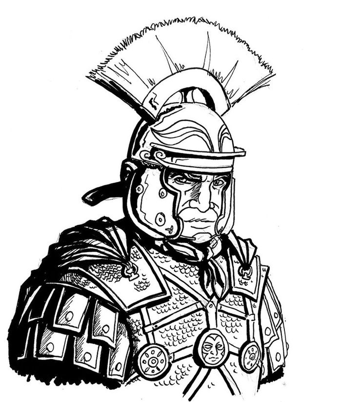 Roman Soldier Drawing Pic