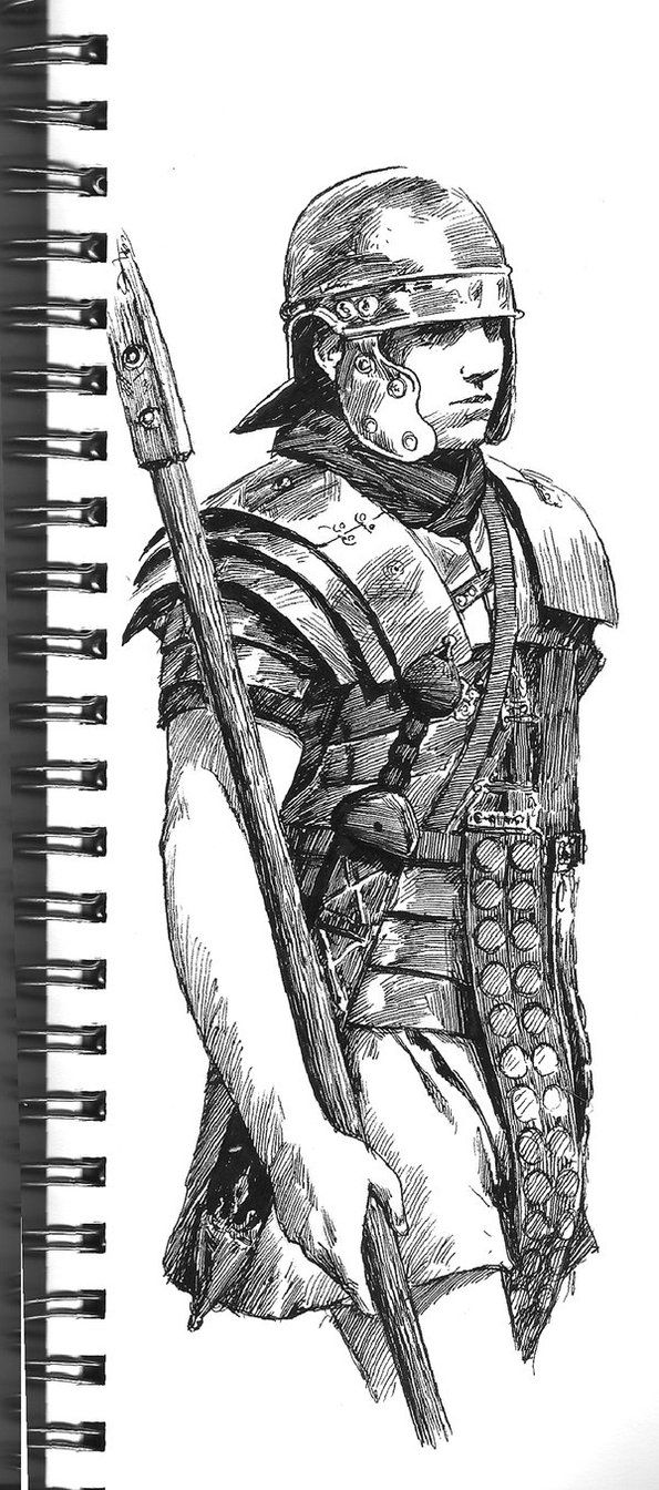 Roman Soldier Drawing Picture