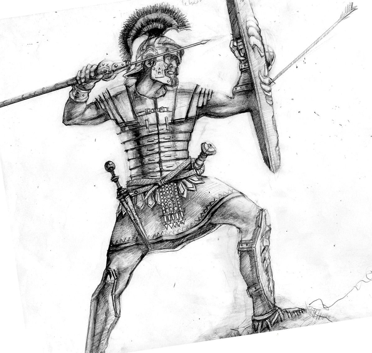 Roman Soldier Drawing Realistic