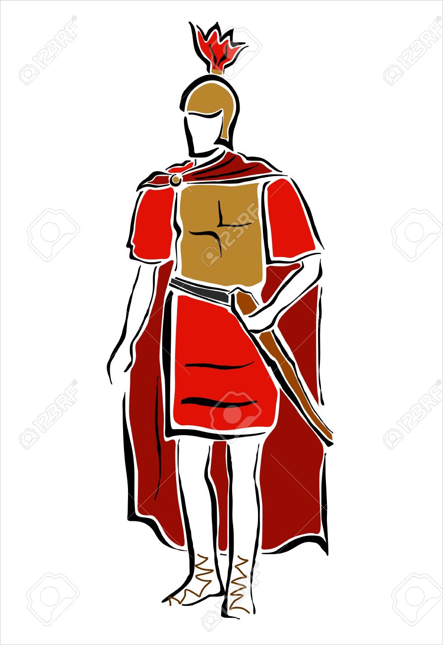 Roman Soldier Drawing
