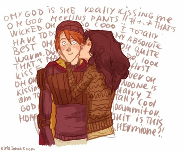 Ron And Hermione Drawing Image