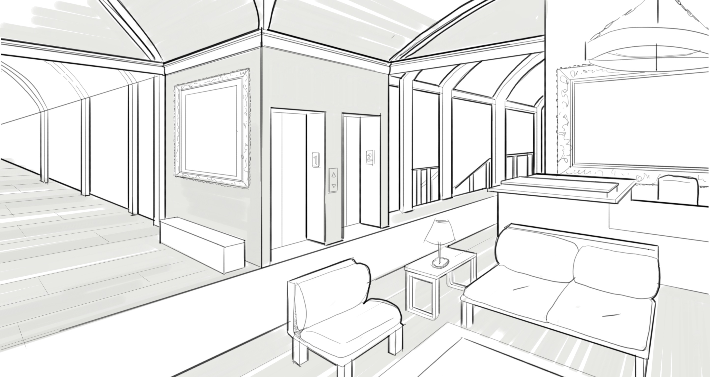 Room Drawing Realistic