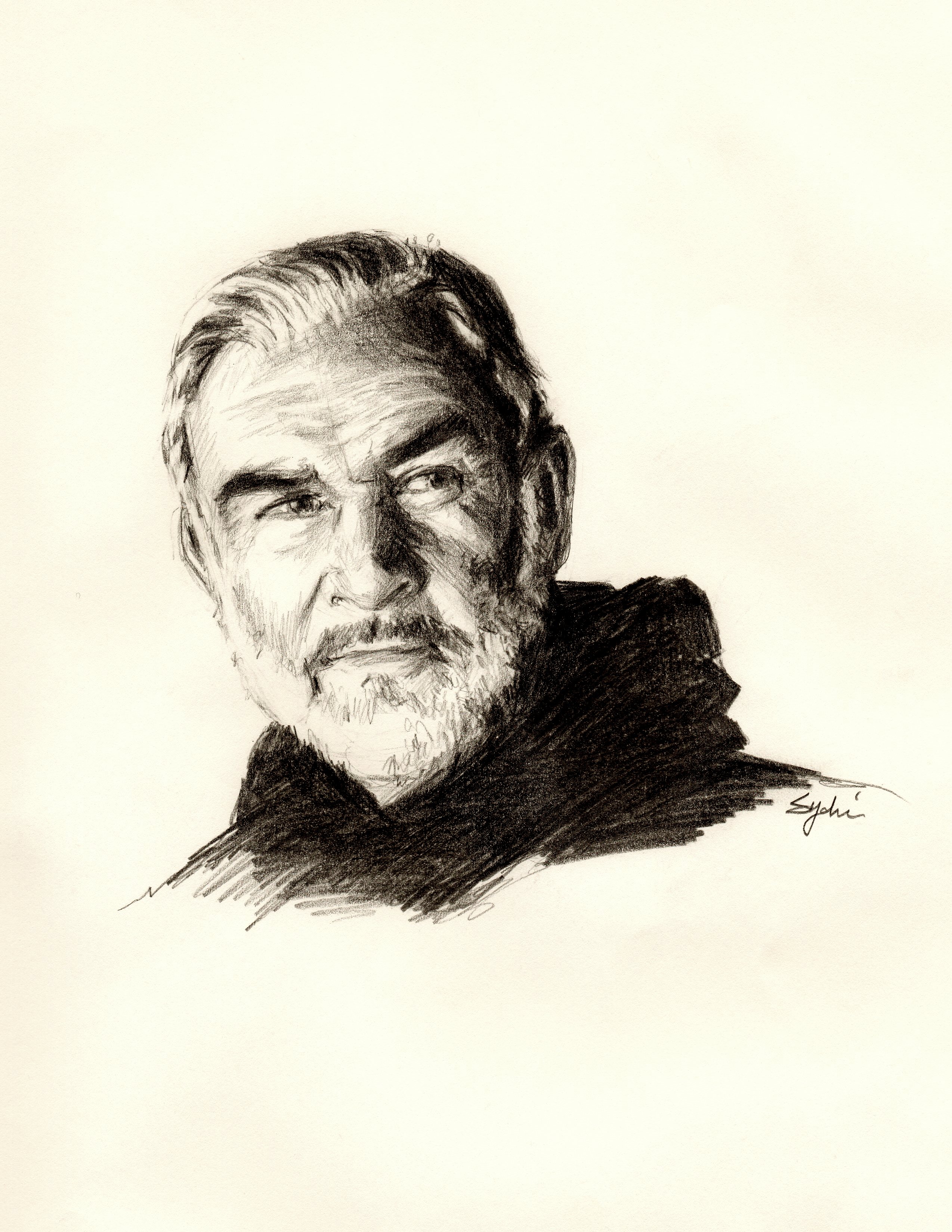 Sean Connery Drawing Beautiful Image