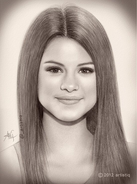 Selena Gomez Drawing Photo