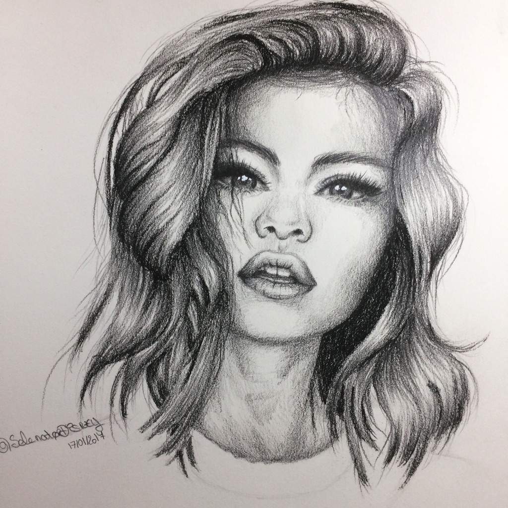 Selena Gomez Drawing Picture