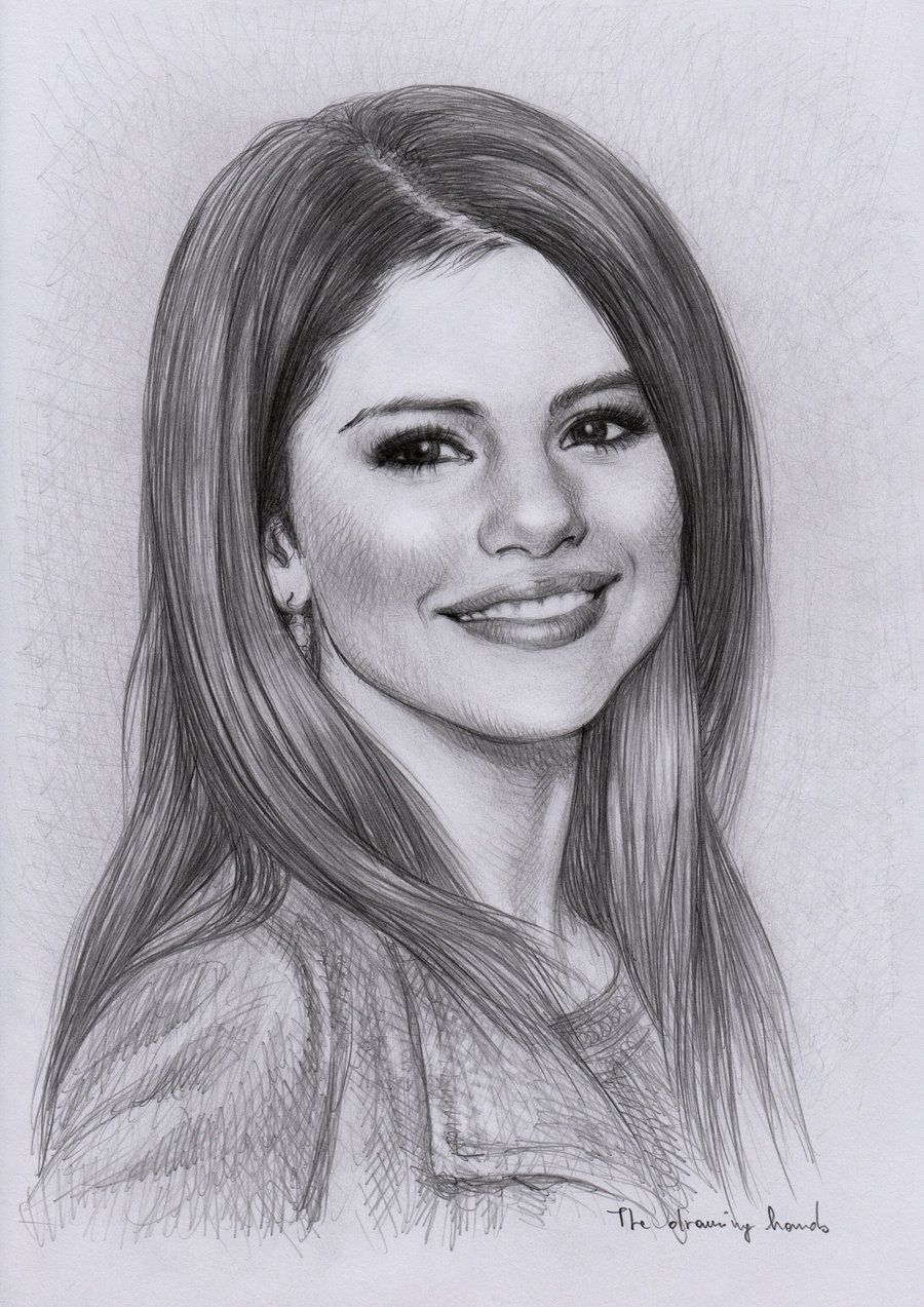Selena Gomez Drawing Sketch
