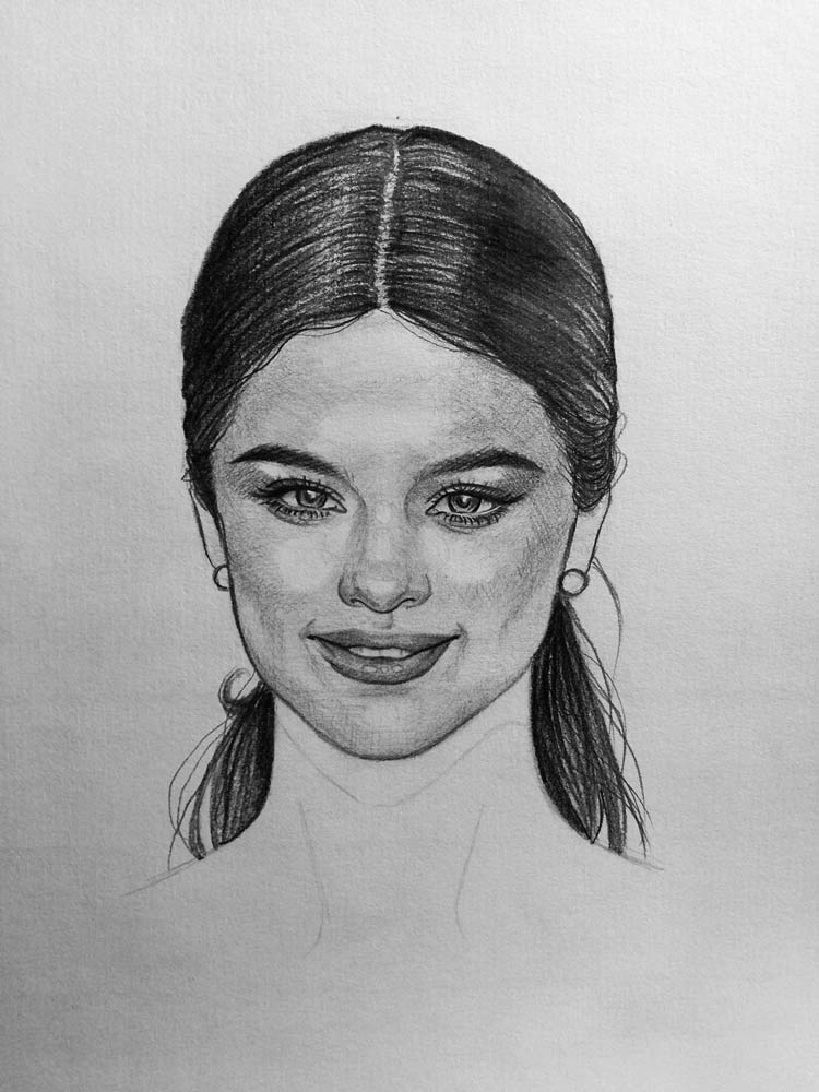 How To Draw Selena Gomez  Step By Step Tutorial  Cool Drawing Idea