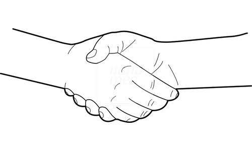 Shaking Hands Drawing