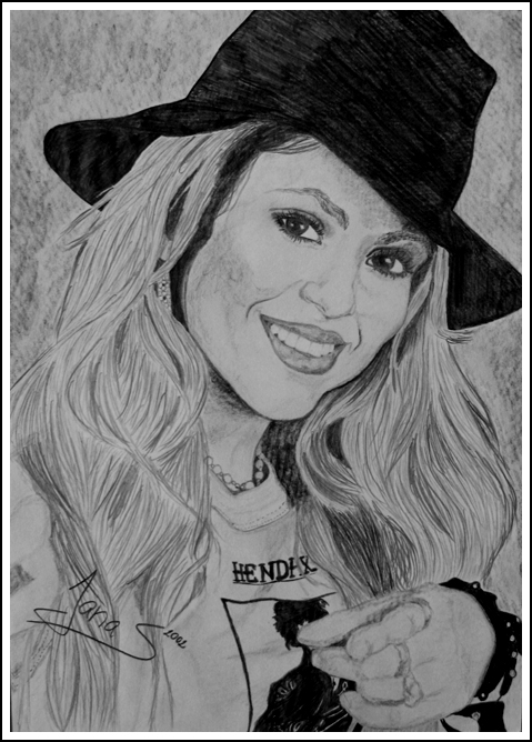 Shakira Drawing Beautiful Art