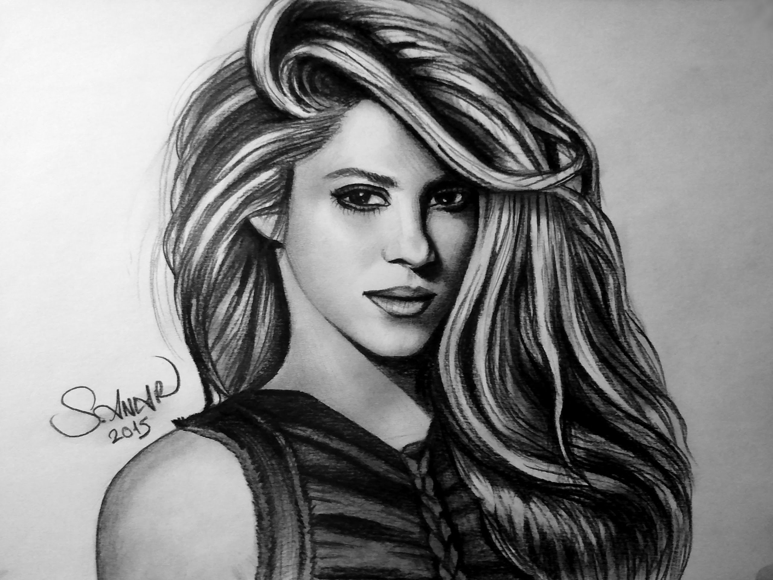 Shakira Drawing Beautiful Image