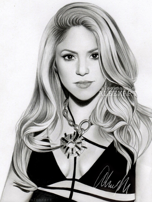 Shakira Drawing Sketch