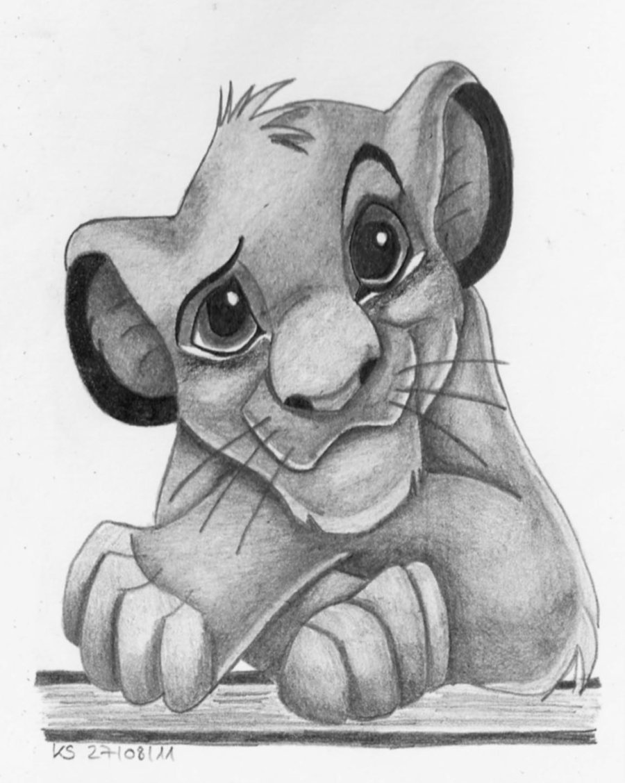 Simba Drawing Picture