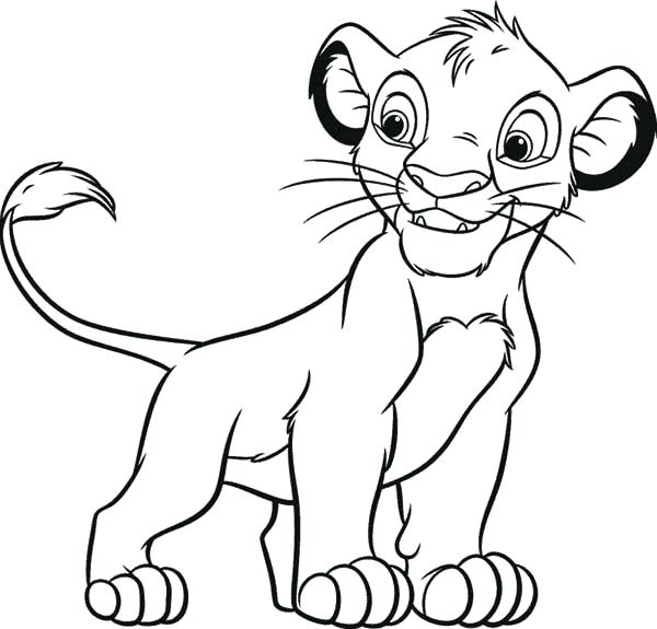 Simba Drawing Sketch