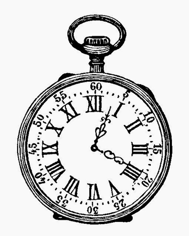 Simple Pocket Watch Drawing Pic