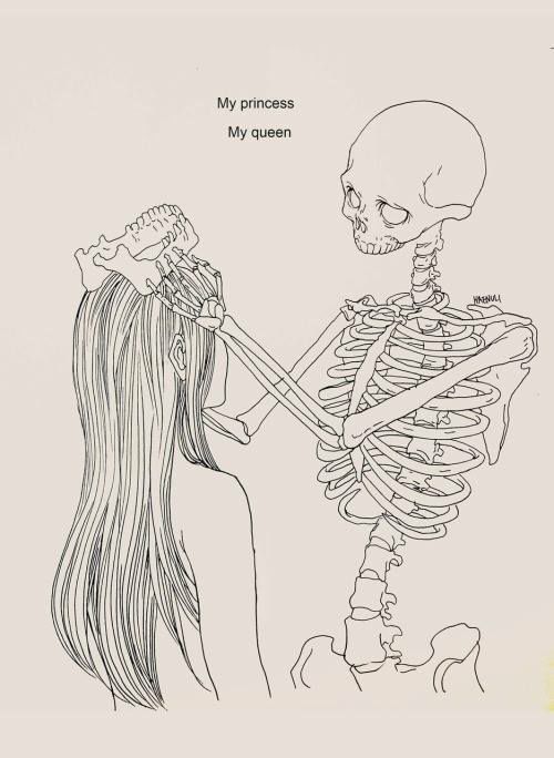 Skeleton Lovers Drawing Pics