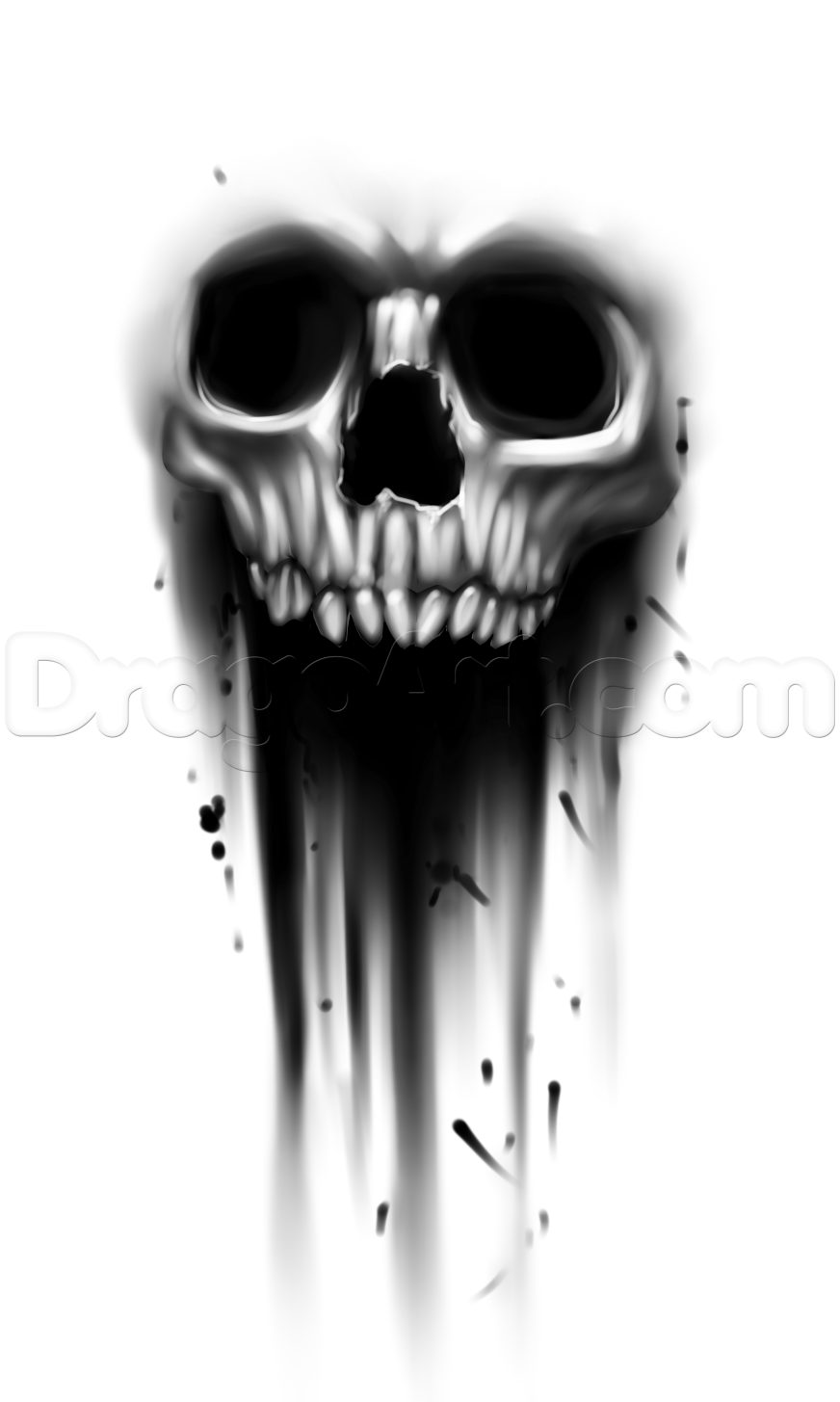 Skull Head Drawing Pic