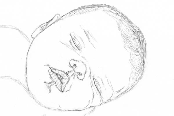 Sleeping Baby Drawing