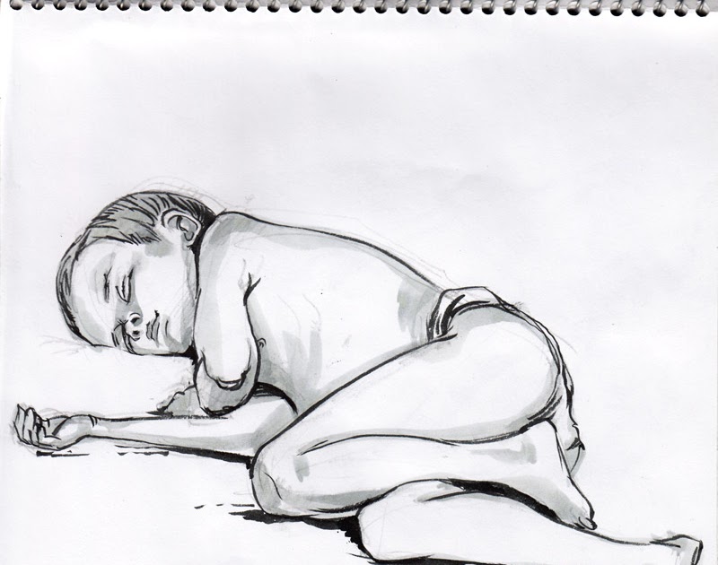 Sleeping Boy Drawing Art