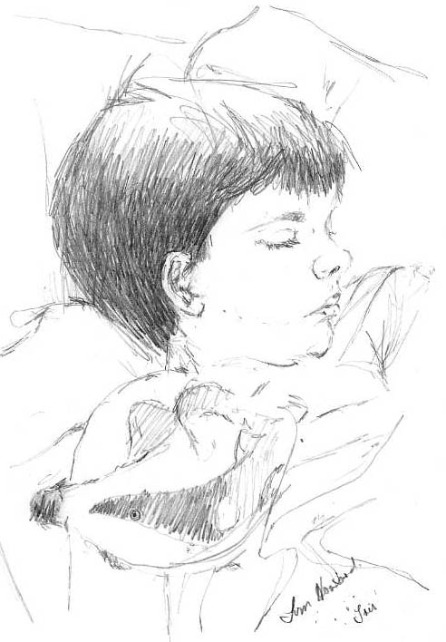 Sleeping Boy Drawing Pic
