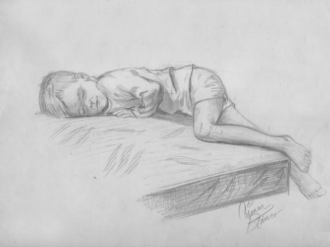 Sleeping Boy Drawing Realistic