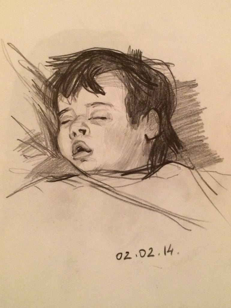 Sleeping Boy Drawing