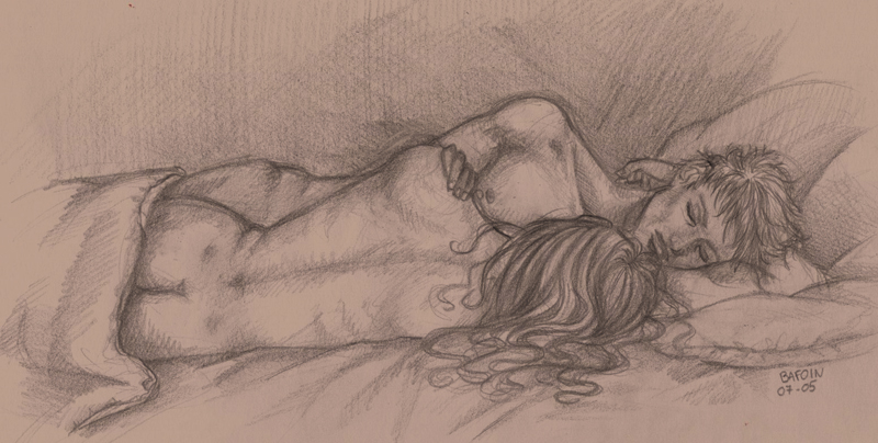 Sleeping Couple Drawing Amazing
