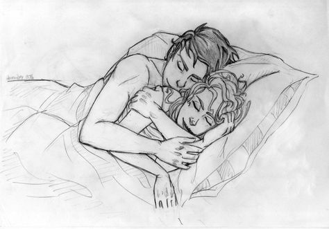 Sleeping Couple Drawing Pics