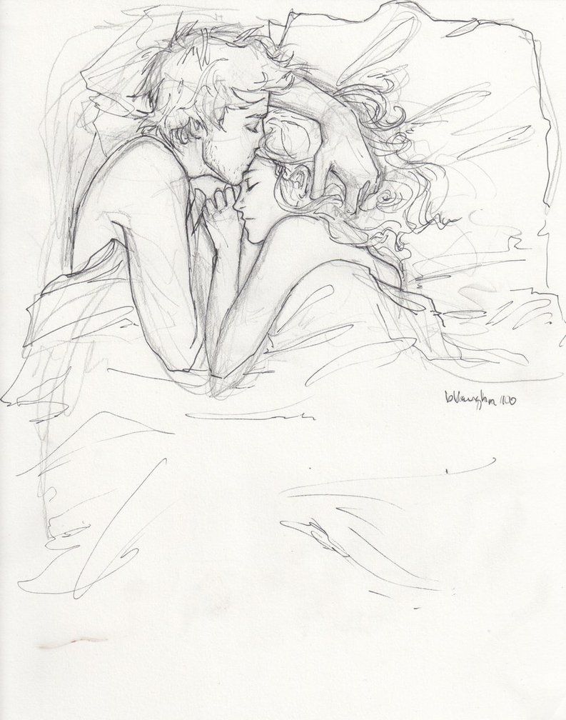 Sleeping Couple Drawing Picture