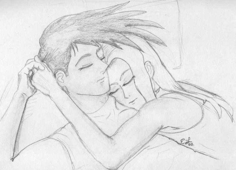 Sleeping Couple Drawing Pictures