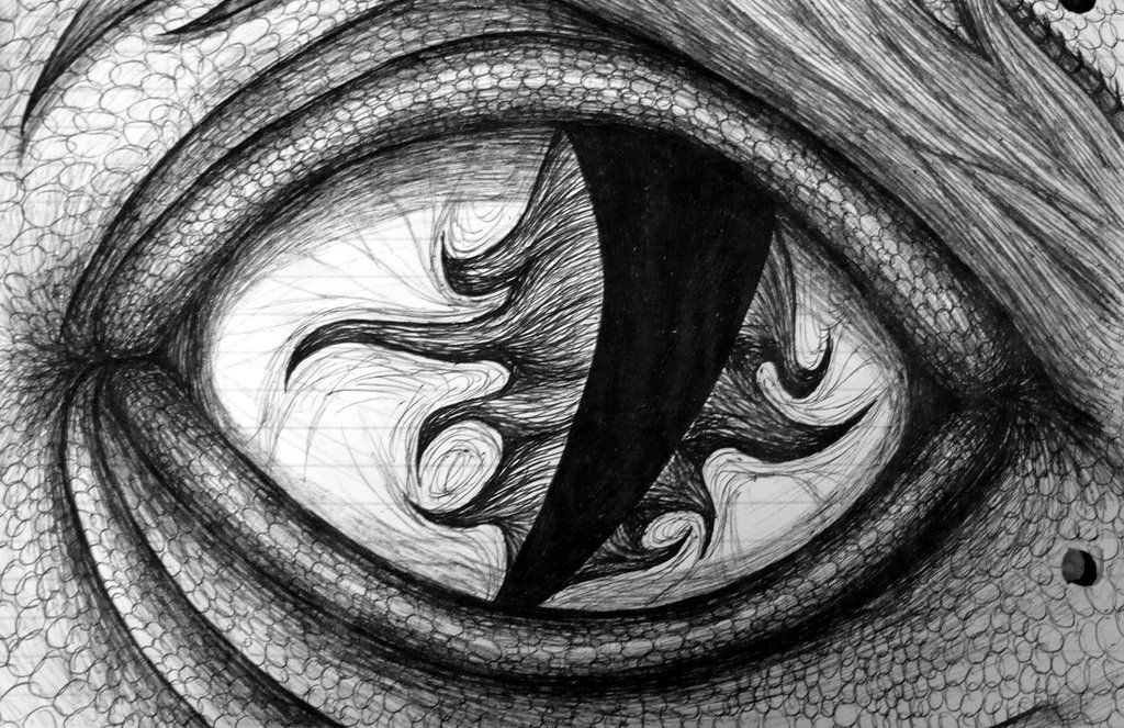 Smaug Dragon Eyes Drawing Photo