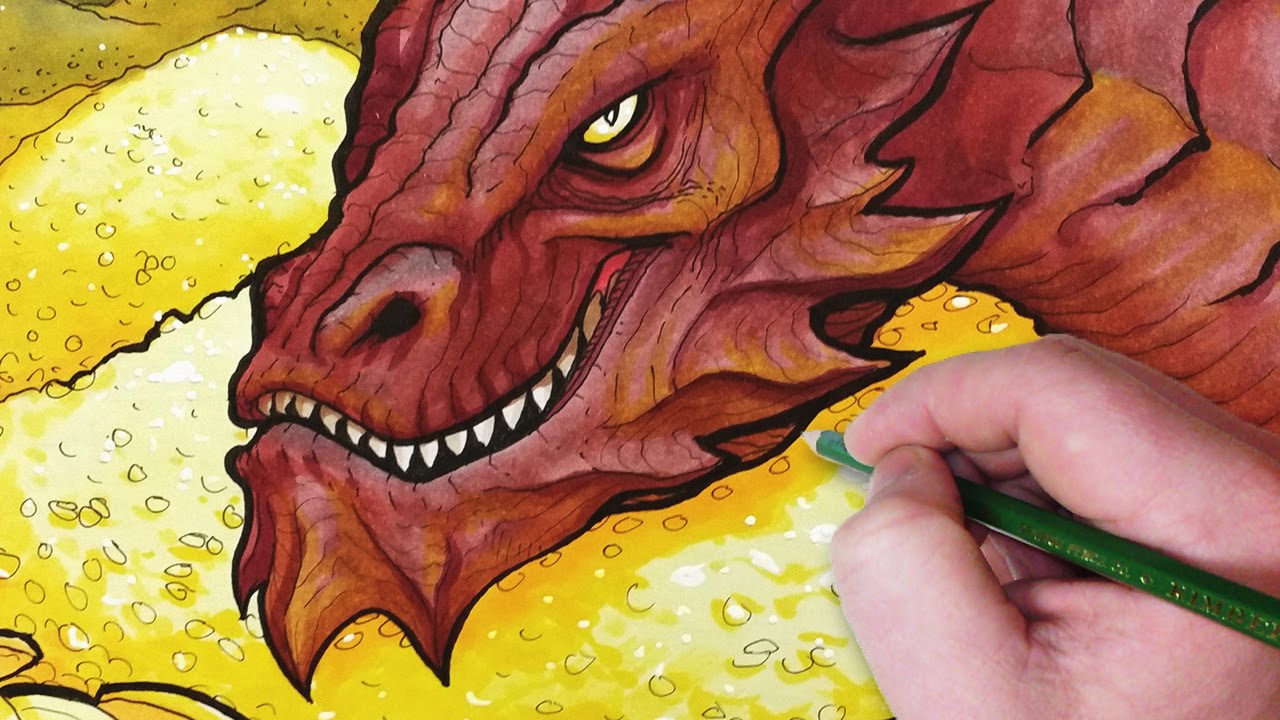 Smaug Drawing Beautiful Image